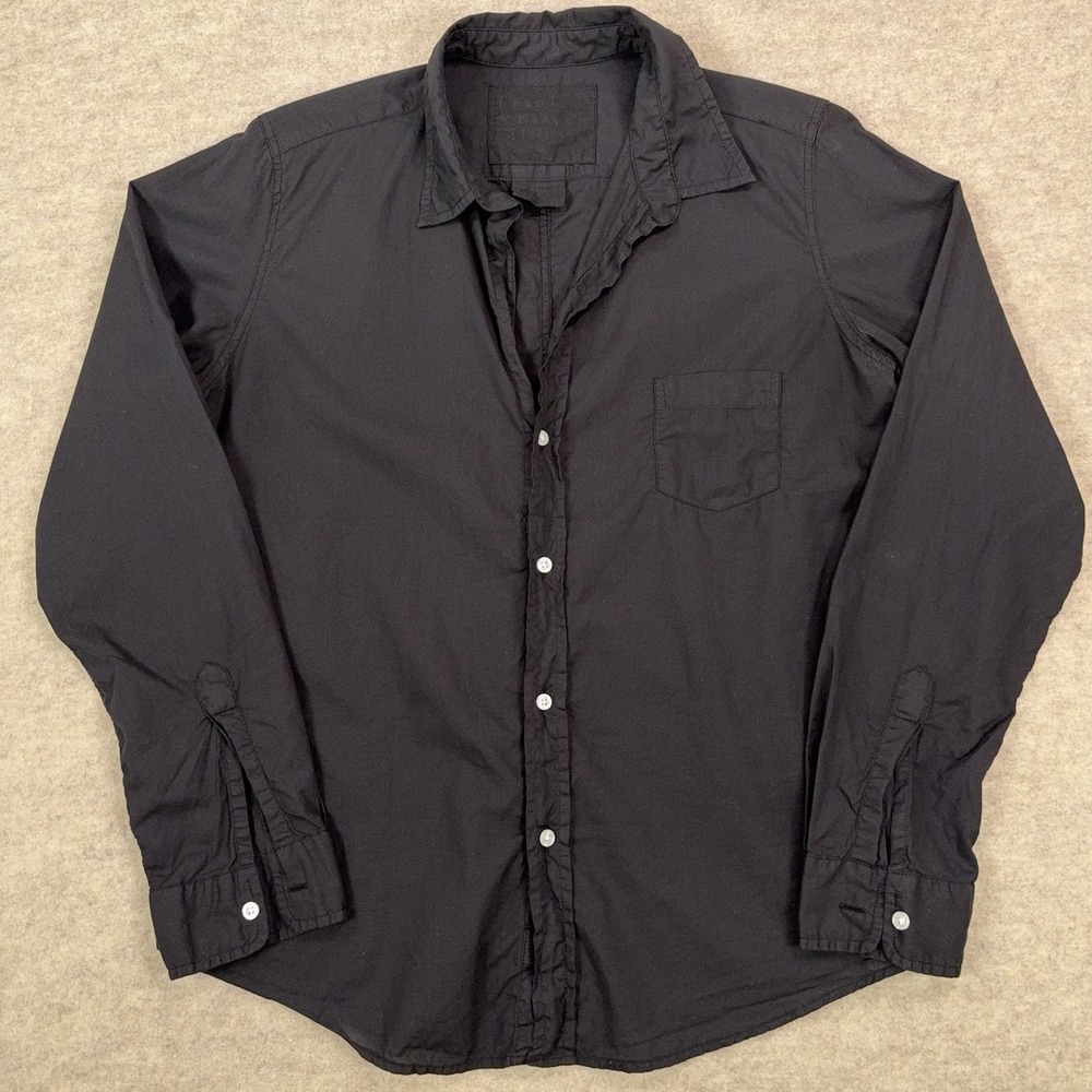 Frank & Eileen Shirt Womens Medium Black Barry Button Up Long Sleeve Cotton